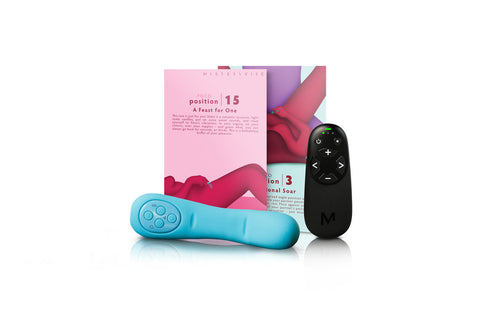 Everything you need for a not-so-quiet night in: the revolutionary compact targeted G-Spot vibrator, Poco, the beautiful Playcards and Remote.