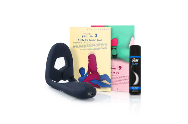 Get the award-winning, smart, adaptable Tenuto 2 vibrator, the beautiful Playcards and thick lube together and save.